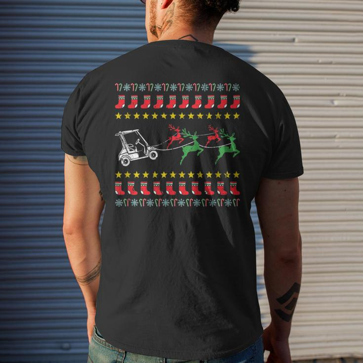 Ugly Christmas Sweater For Golfer Golf Men's T-shirt Back Print Gifts for Him