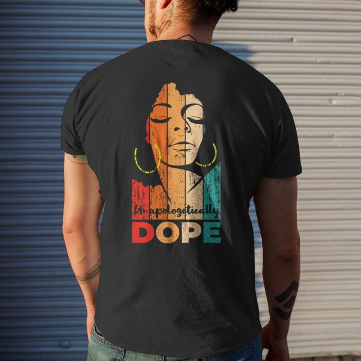 Unapologetically Dope Black Pride Melanin African American Mens Back Print T-shirt Gifts for Him