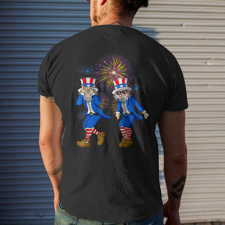 Uncle Sam Griddy Cool 4Th Of July Independence Day Men's Back Print T-shirt Gifts for Him