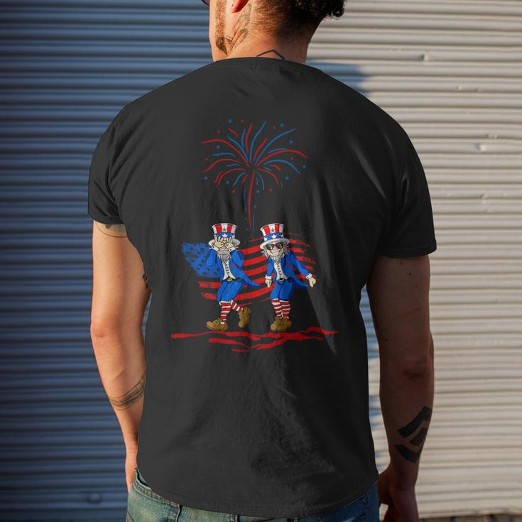Uncle Sam Griddy Dance 4Th Of July Independence Day Men's Back Print T-shirt Gifts for Him
