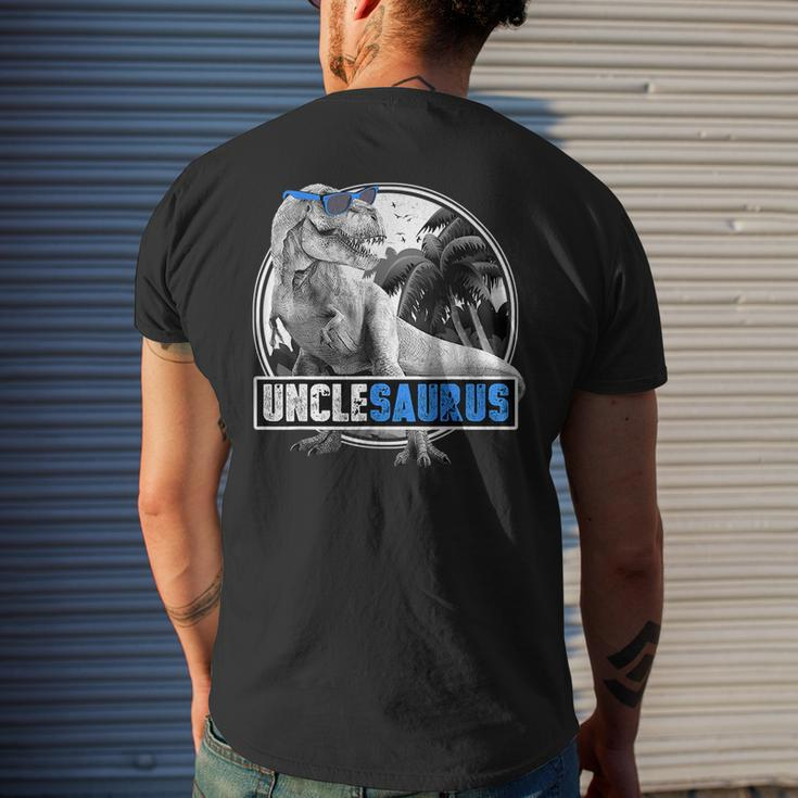 Unclesaurus Rex Dinosaur Uncle Saurus Mens Back Print T-shirt Gifts for Him