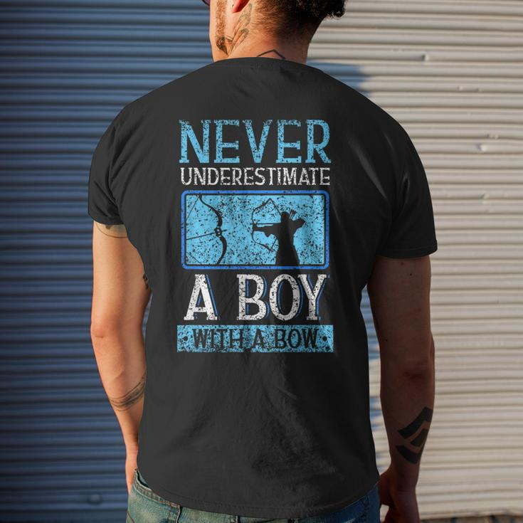 Never Underestimate A Boy With A Bow Arrow Archery Archer Men's T-shirt Back Print Gifts for Him
