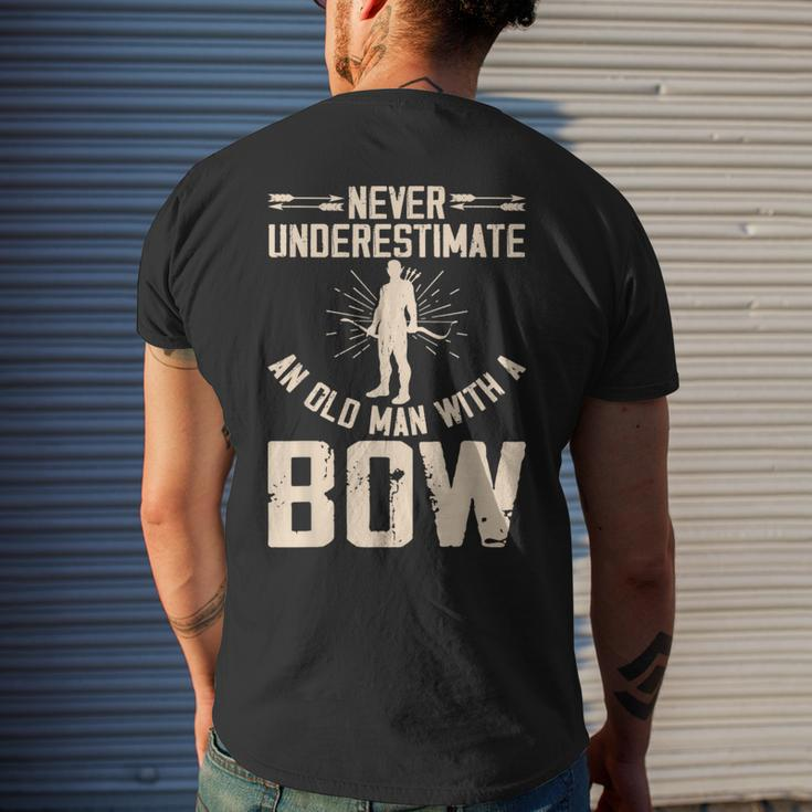 Never Underestimate An Old Man With A Bow Archery Men's T-shirt Back Print Gifts for Him