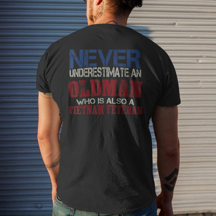 Never Underestimate An Oldman Who Is Also A Vietnam Veteran Men's T-shirt Back Print Gifts for Him