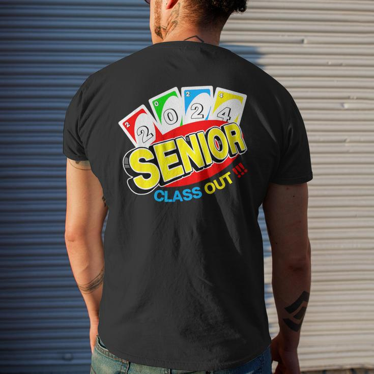 Uno Out Senior 2024 Graduation Class Of 2024 Uno Lover Men's T-shirt Back Print Gifts for Him