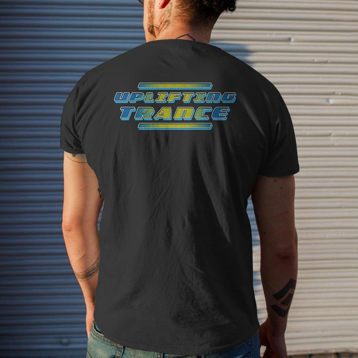 Uplifting Trance Blue Yellow Remix Men's T-shirt Back Print Gifts for Him