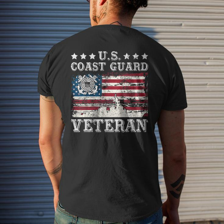 Us Coast Guard Veteran American Flag Uscg Gift Veteran Funny Gifts Mens Back Print T-shirt Gifts for Him