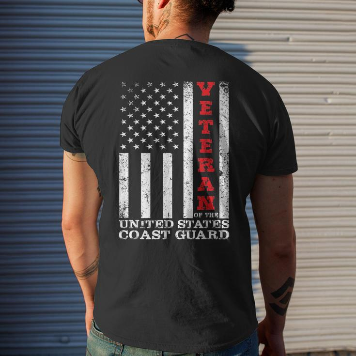 Us Coast Guard Veteran Uscg American Flag GiftVeteran Funny Gifts Mens Back Print T-shirt Gifts for Him