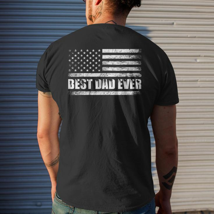 Usa Flag Best Dad Ever Daddy Fathers Day Dad Gifts Mens Back Print T-shirt Gifts for Him