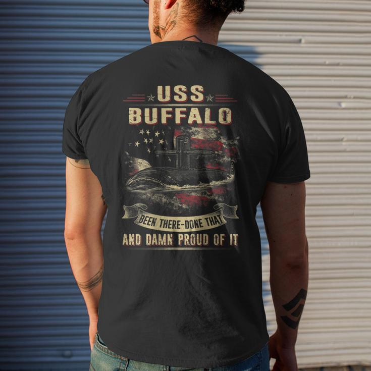 Uss Buffalo Ssn715 Men's Back Print T-shirt Gifts for Him