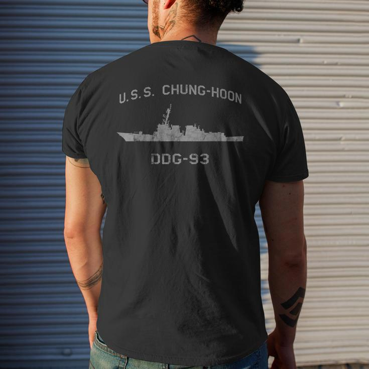 Uss Chung-Hoon Ddg-93 Destroyer Ship Waterline Men's T-shirt Back Print Gifts for Him