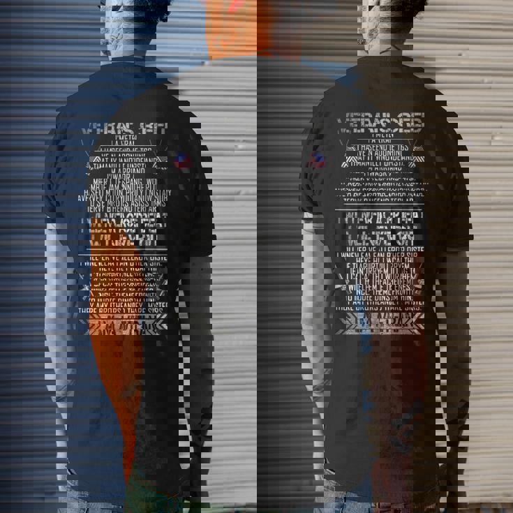 Veterans Creed Im A Veteran Proud Veterans Day Mens Back Print T-shirt Gifts for Him