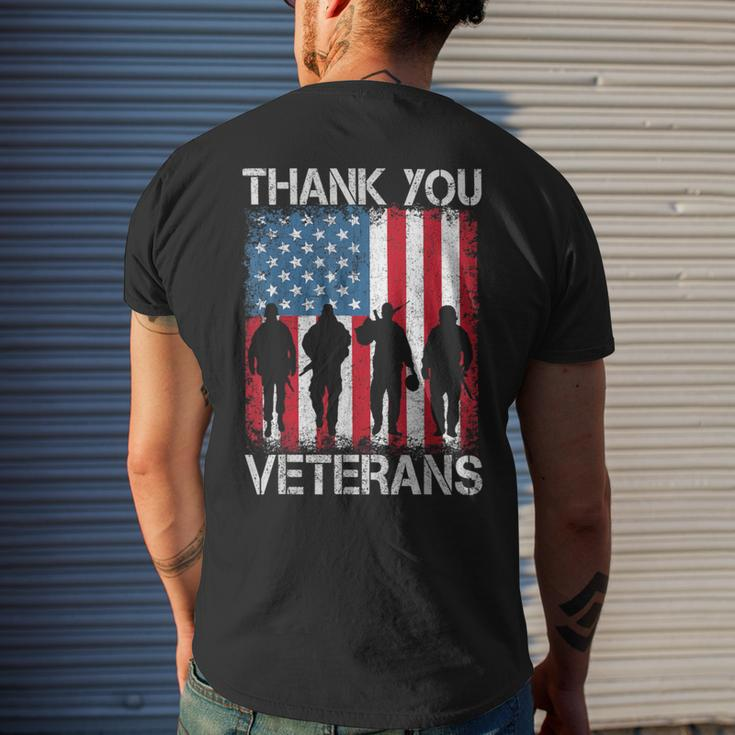 Veterans Day Thank You Veterans Proud Men's T-shirt Back Print Gifts for Him