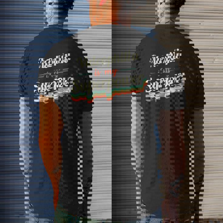 Videophilia Is My Superpower Videophilia Vintage Men's T-shirt Back Print Gifts for Him