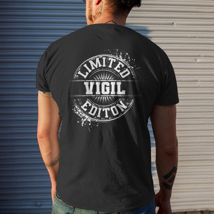 Vigil Funny Surname Family Tree Birthday Reunion Gift Idea Mens Back Print T-shirt Gifts for Him