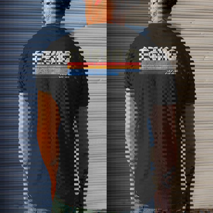 Vintage 70S 80S Style Fresno Ca Men's T-shirt Back Print Gifts for Him Vintage 70S 80S Style Fresno Ca Men's T-shirt Back Print Gifts for Him