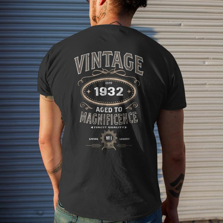 Vintage Aged To Magnificence 1932 86Th Birthday Gift Mens Back Print T-shirt Gifts for Him