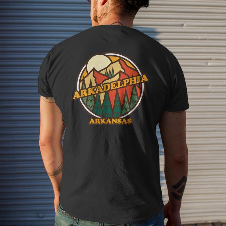 Vintage Arkadelphia Arkansas Mountain Hiking Souvenir Print Men's T-shirt Back Print Gifts for Him