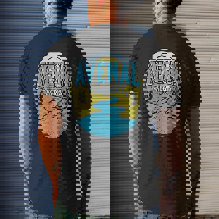 Vintage Avenal California River Valley Souvenir Print Men's T-shirt Back Print Gifts for Him