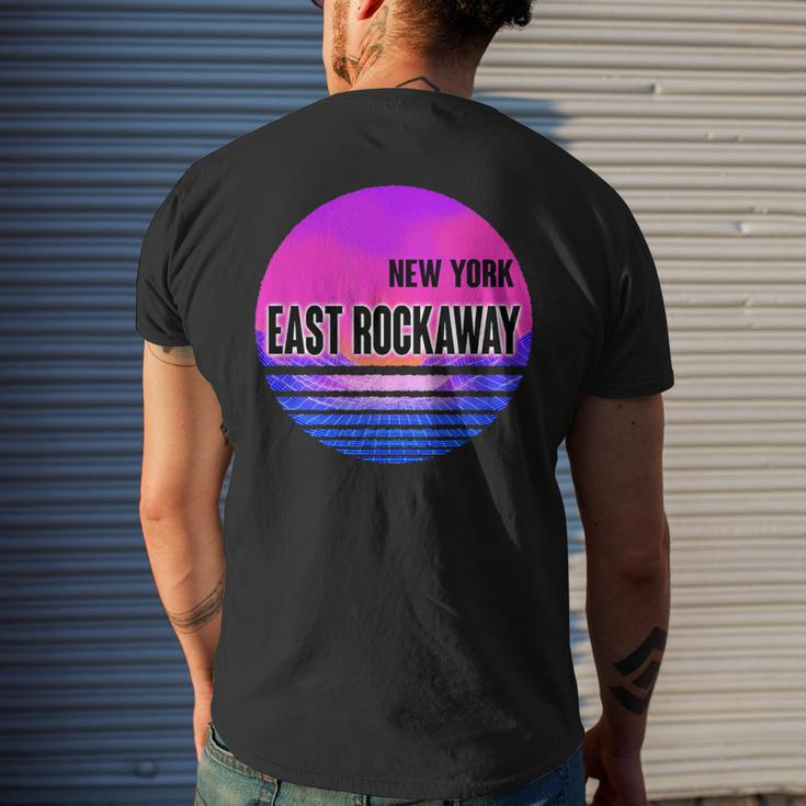 Vintage East Rockaway Vaporwave New York Men's T-shirt Back Print Gifts for Him