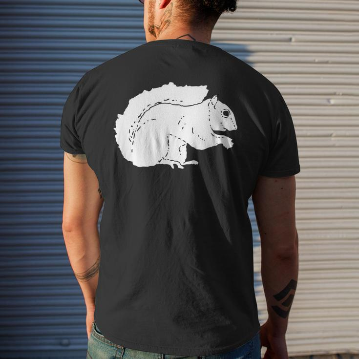 Vintage Forest Animals Cute American Gray Squirrel Men's T-shirt Back Print Gifts for Him