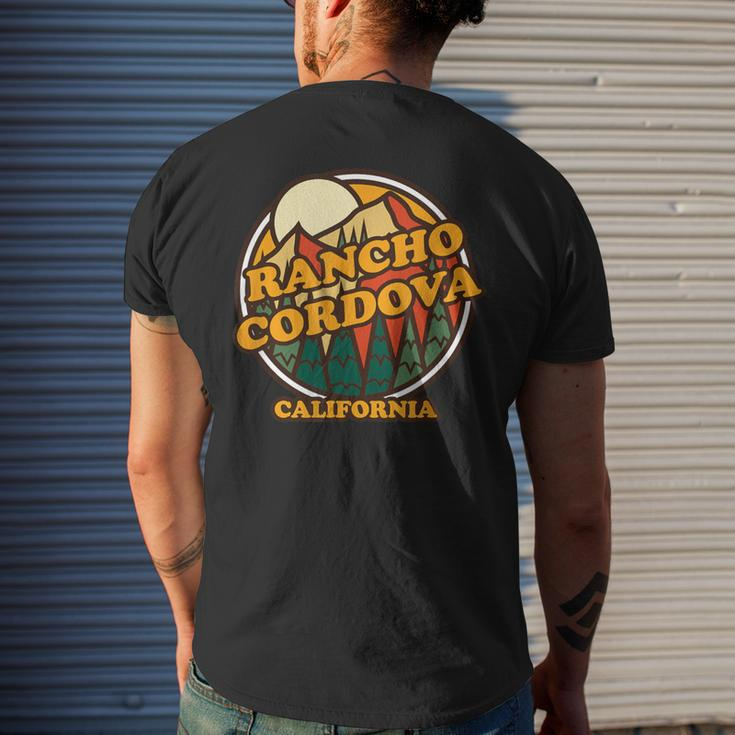 Vintage Rancho Cordova California Mountain Hiking Souvenir Men's T-shirt Back Print Gifts for Him