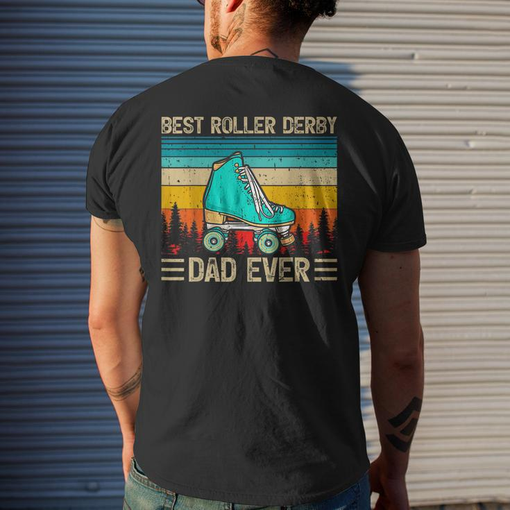 Vintage Retro Best Roller Derby Dad Ever Fathers Day For Women Men's Back Print T-shirt Gifts for Him