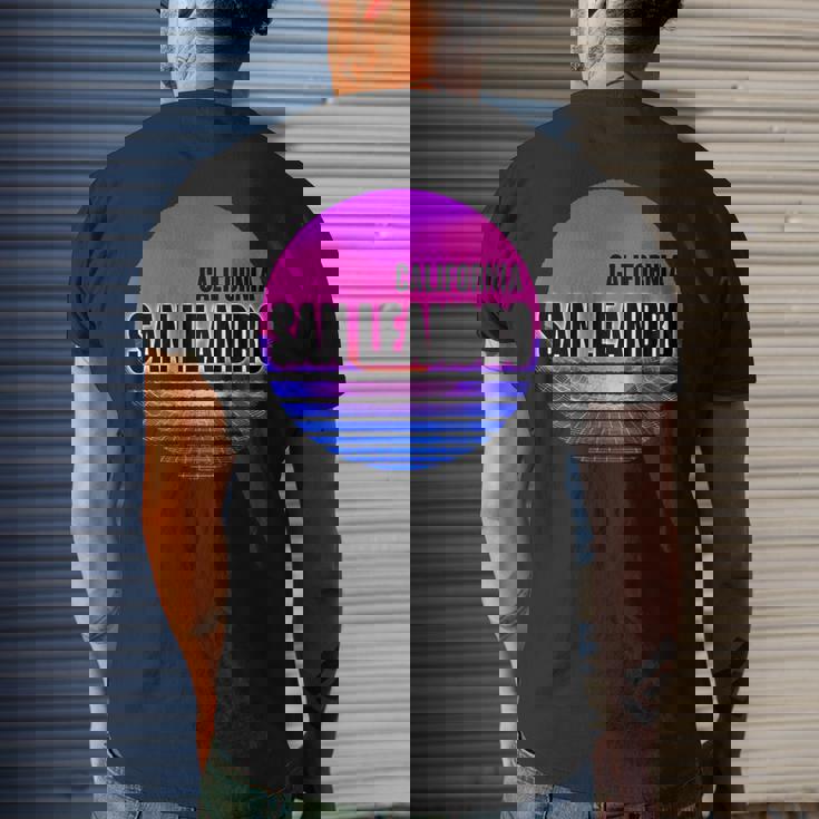 Vintage San Leandro Vaporwave California Men's T-shirt Back Print Gifts for Him