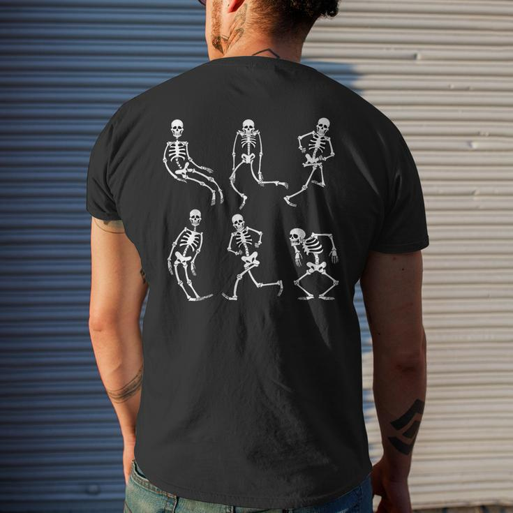 Vintage Skeletons Cartoon Dancing Halloween Party Dancing Funny Gifts Mens Back Print T-shirt Gifts for Him