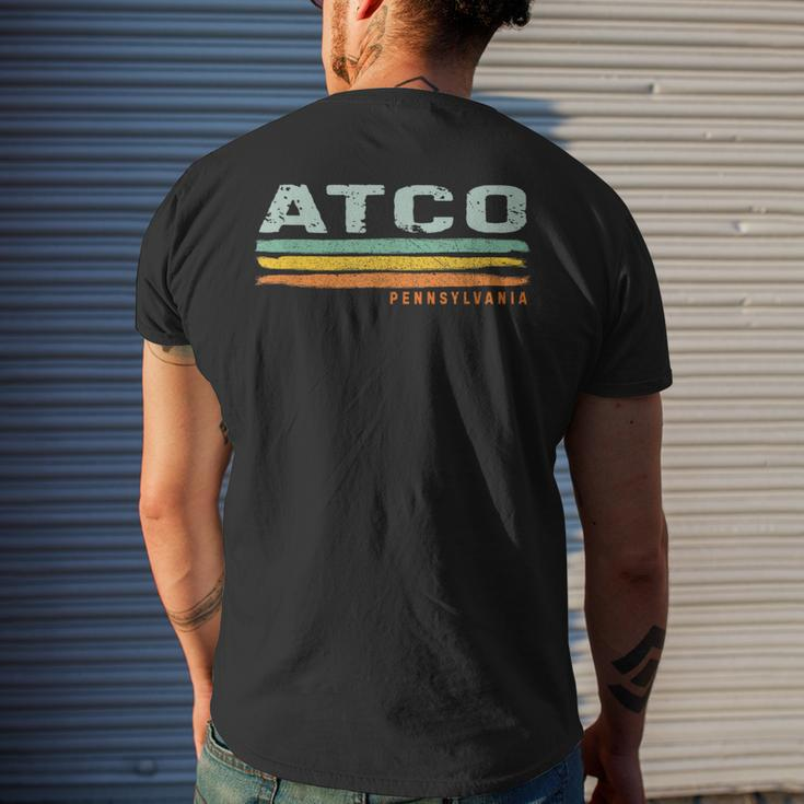 Vintage Stripes Atco Pa Men's T-shirt Back Print