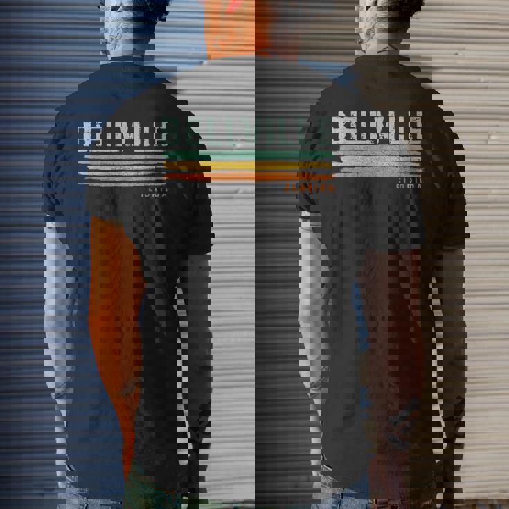 Vintage Stripes Bellville Fl Men's T-shirt Back Print Gifts for Him Vintage Stripes Bellville Fl Men's T-shirt Back Print Gifts for Him