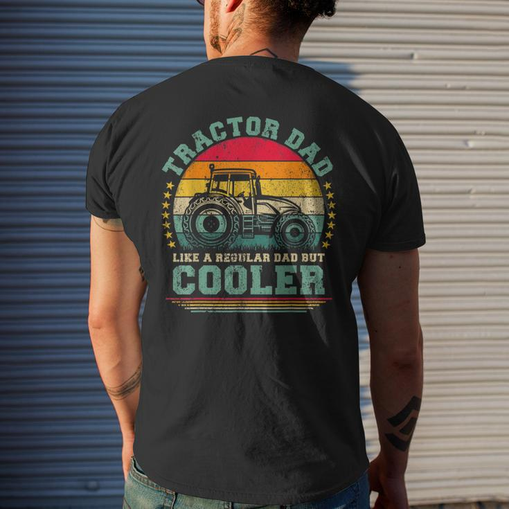 Vintage Tractor Dad Like A Regular Dad Tractor Fathers Day Gift For Mens Mens Back Print T-shirt Gifts for Him