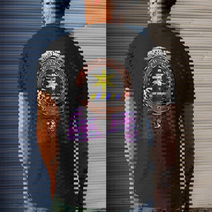 Wardlaw Scottish Clan Badge & Tartan Mens Back Print T-shirt Gifts for Him Wardlaw Scottish Clan Badge & Tartan Mens Back Print T-shirt Gifts for Him