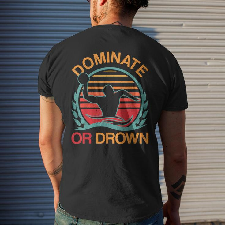 Water Polo Dominate Or Drown Waterpolo Player Men's T-shirt Back Print Gifts for Him