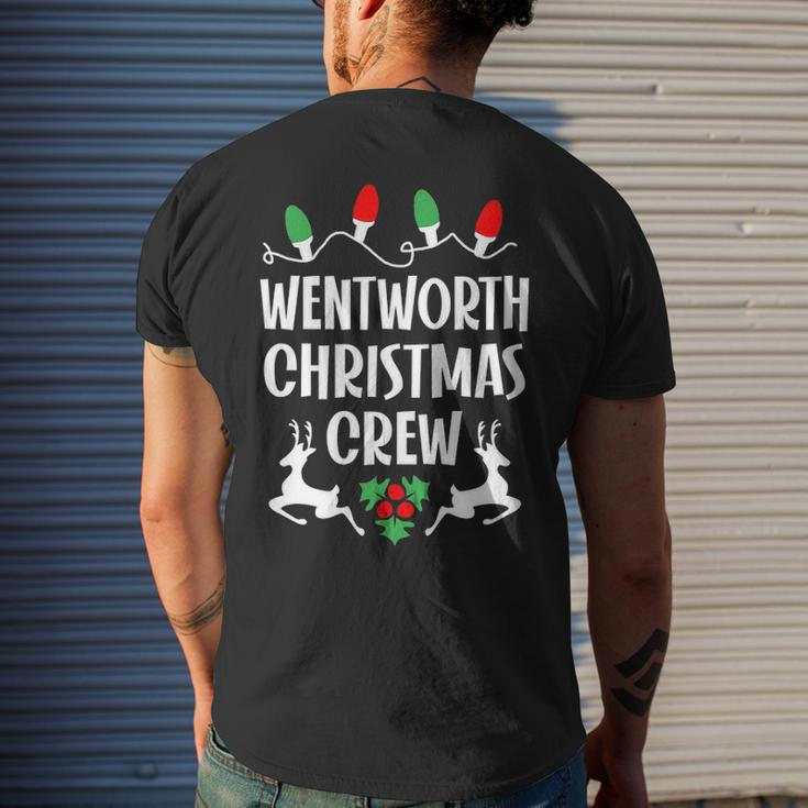 Wentworth Name Gift Christmas Crew Wentworth Mens Back Print T-shirt Gifts for Him