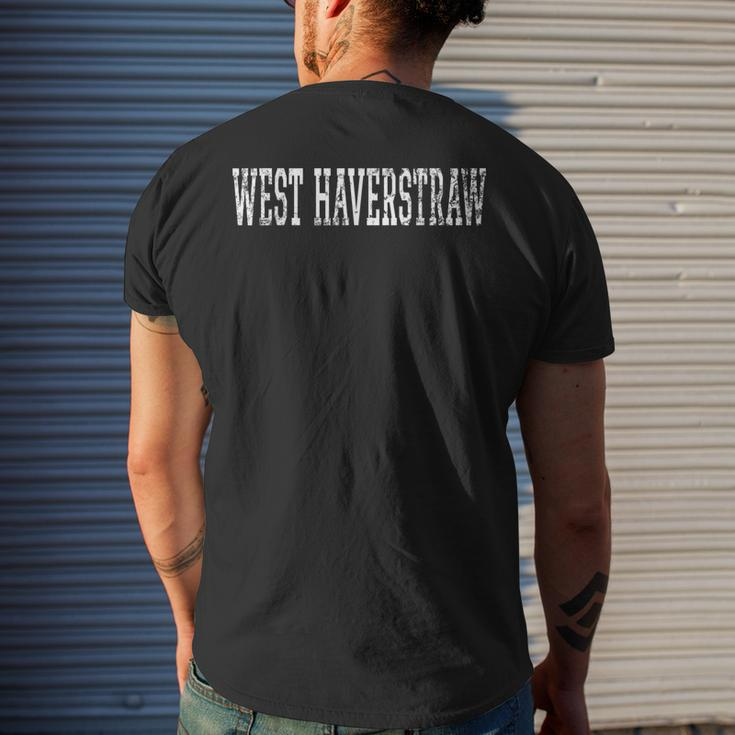 West Haverstraw Vintage White Text Apparel Men's T-shirt Back Print Gifts for Him