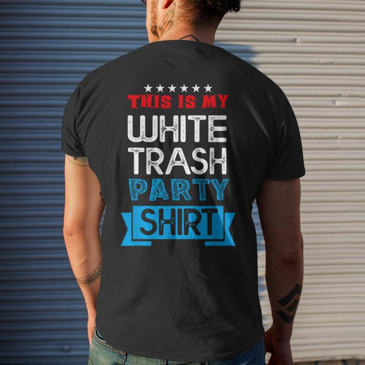 This Is My White Trash Party Quotes Sayings Humor Joke Men's T-shirt Back Print Gifts for Him