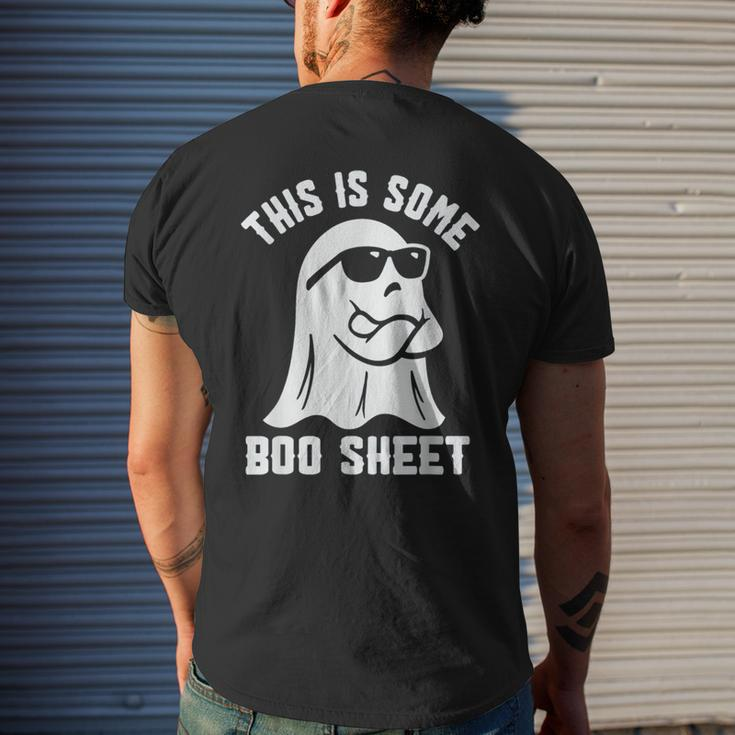 Women's Halloween This Is Some Boo Sheet Spooky Boo Ghost Men's T-shirt Back Print Gifts for Him