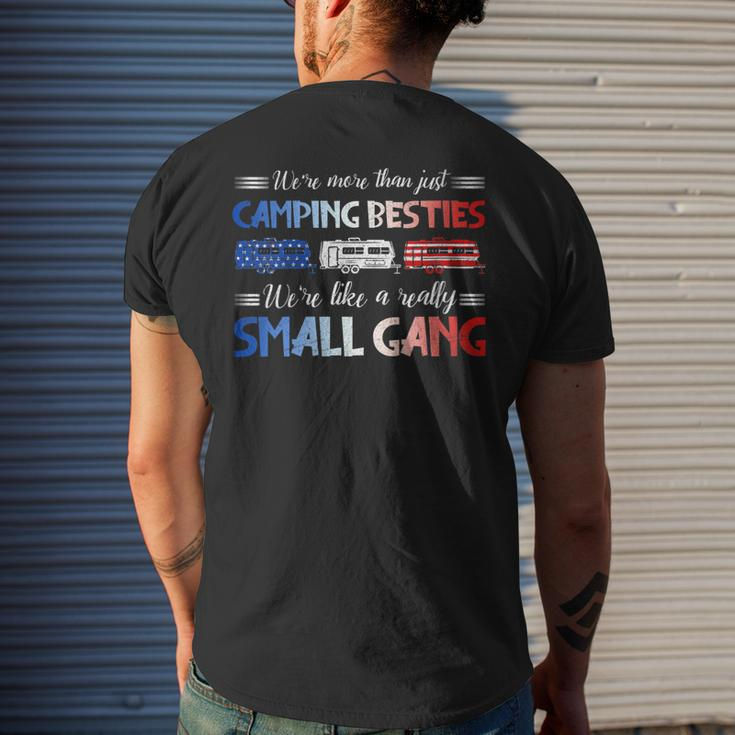 Womens Were More Than Just Camping Besties 4Th Of July Mens Back Print T-shirt Gifts for Him