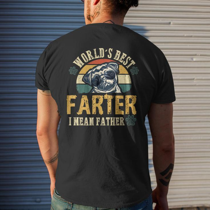 Worlds Best Farter I Mean Father Best Dad Ever Cool Dog Mens Back Print T-shirt Gifts for Him