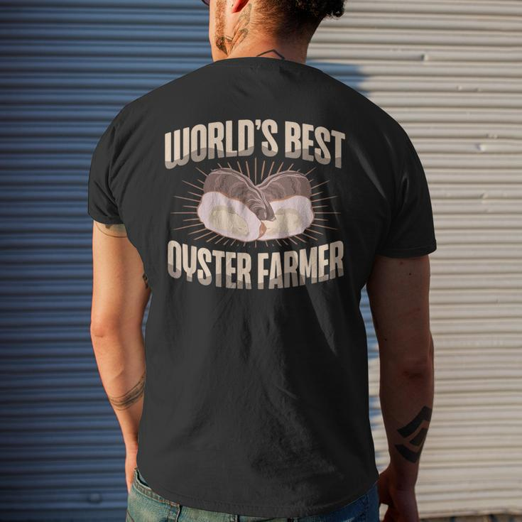 World's Best Oyster Farmer Shucking Buddy Seafood Men's T-shirt Back Print Gifts for Him
