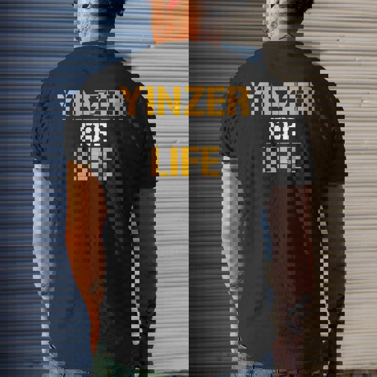 Yinzer For Life Proud Pittsburgh Family Men's T-shirt Back Print Gifts for Him