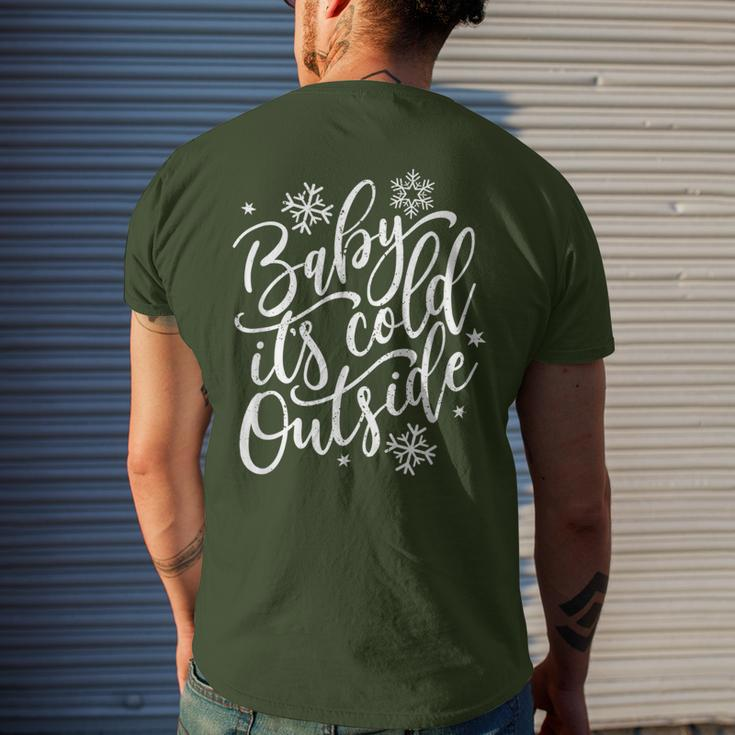 Baby Its Cold Outside Winter And Christmas Holiday Men's T-shirt Back Print Gifts for Him