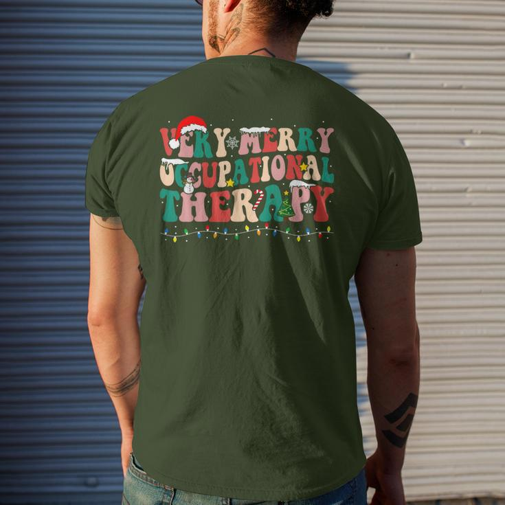 Very Merry Occupational Therapy Ot Squad Christmas Men's T-shirt Back Print Gifts for Him