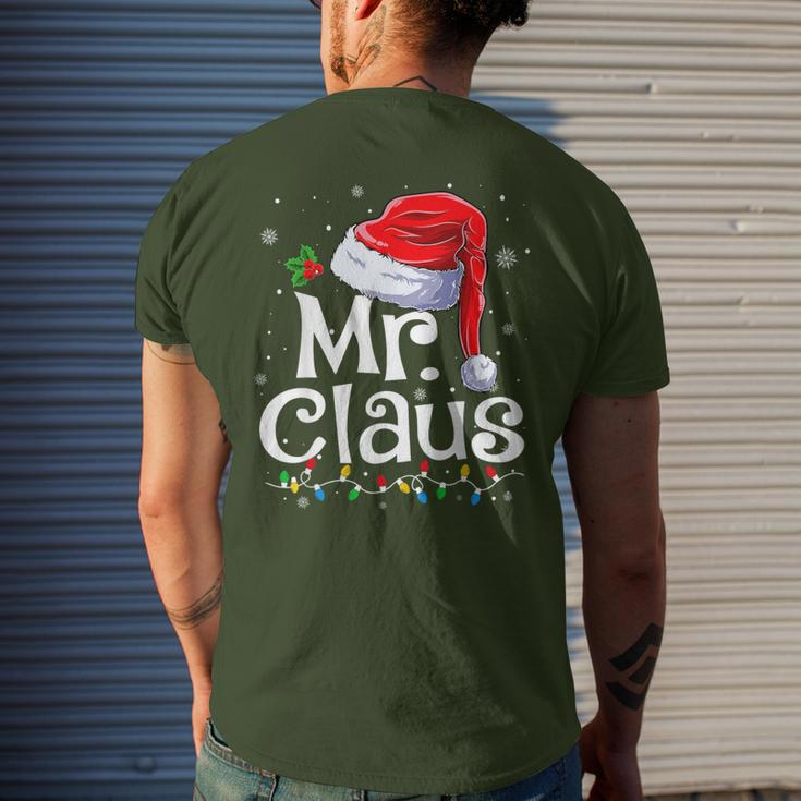 Mr And Mrs Claus Couples Matching Christmas Pajamas Santa Men's T-shirt Back Print Gifts for Him