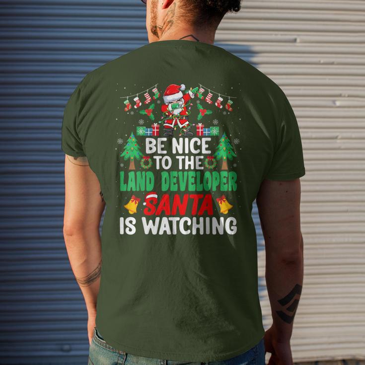 Be Nice To The Land Developer Santa Christmas Men's T-shirt Back Print ...