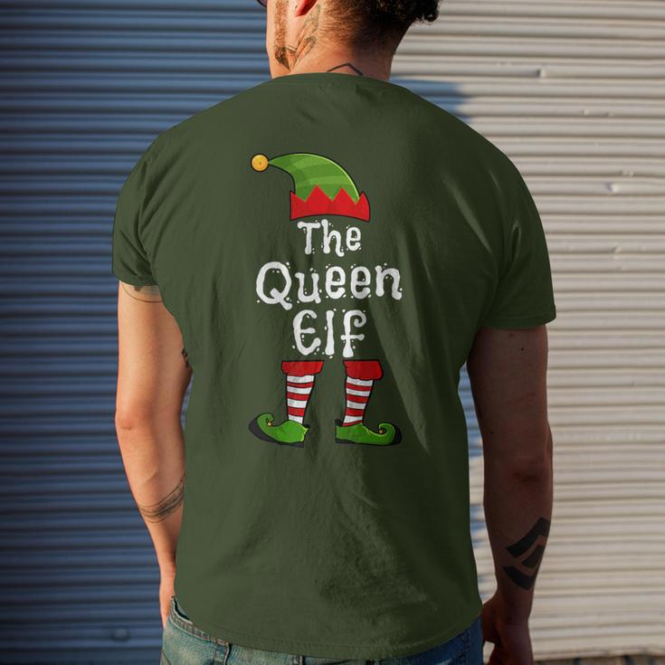 The Queen Elf Matching Family Group Christmas Party Pajama Men's T-shirt Back Print Gifts for Him