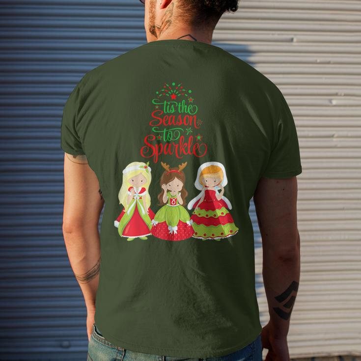 Tis The Season To Sparkle Christmas Princess Men's T-shirt Back Print Gifts for Him