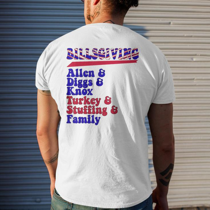 Billsgiving Buffalo Thanksgiving Men's Back Print T-shirt Gifts for Him