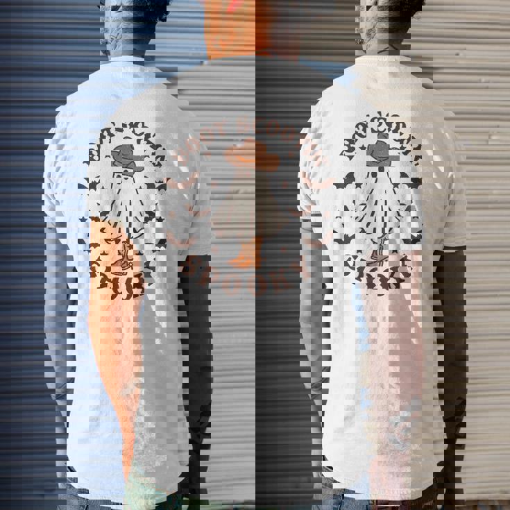 Boot Scootin Spooky And Cowboy Ghost Cute Spooky Men's T-shirt Back Print Gifts for Him